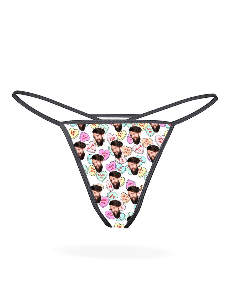 Naughty Love Hearts Custom Thong