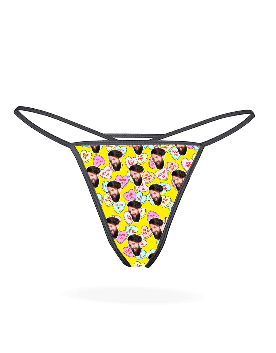 Naughty Love Hearts Custom Thong