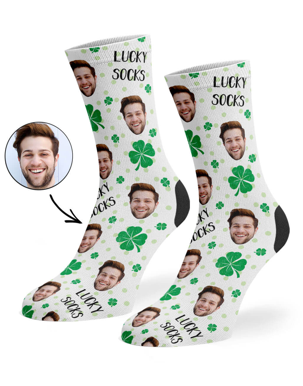Lucky Face Custom Socks