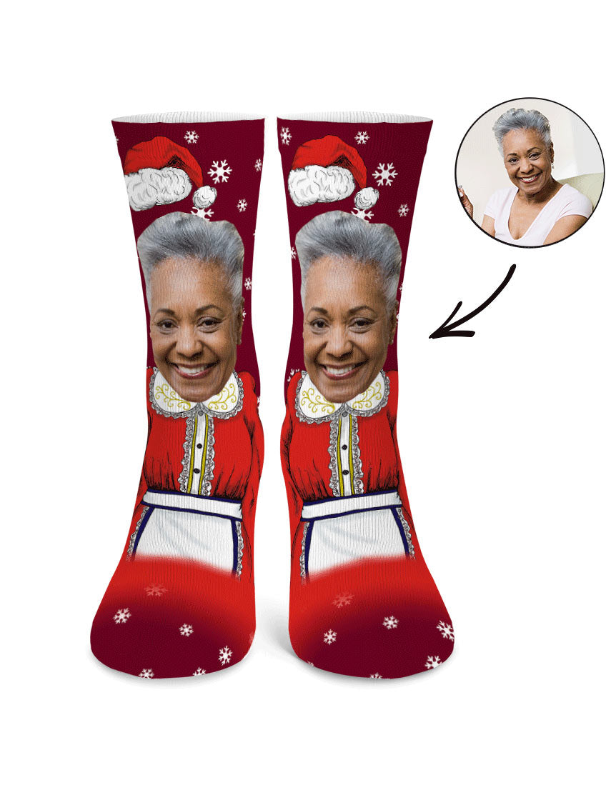 Mrs Claus Custom Socks