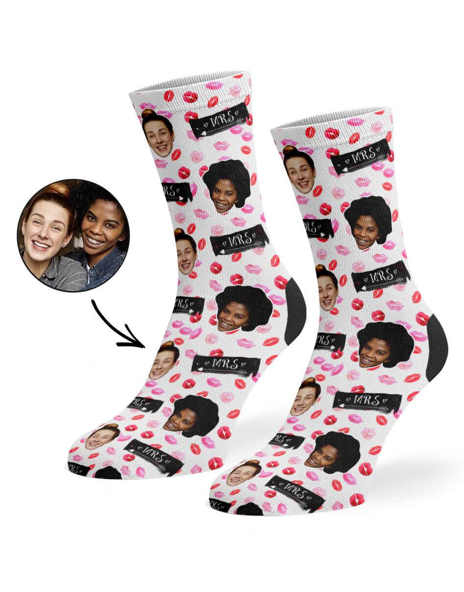Mrs & Mrs Signs Custom Socks