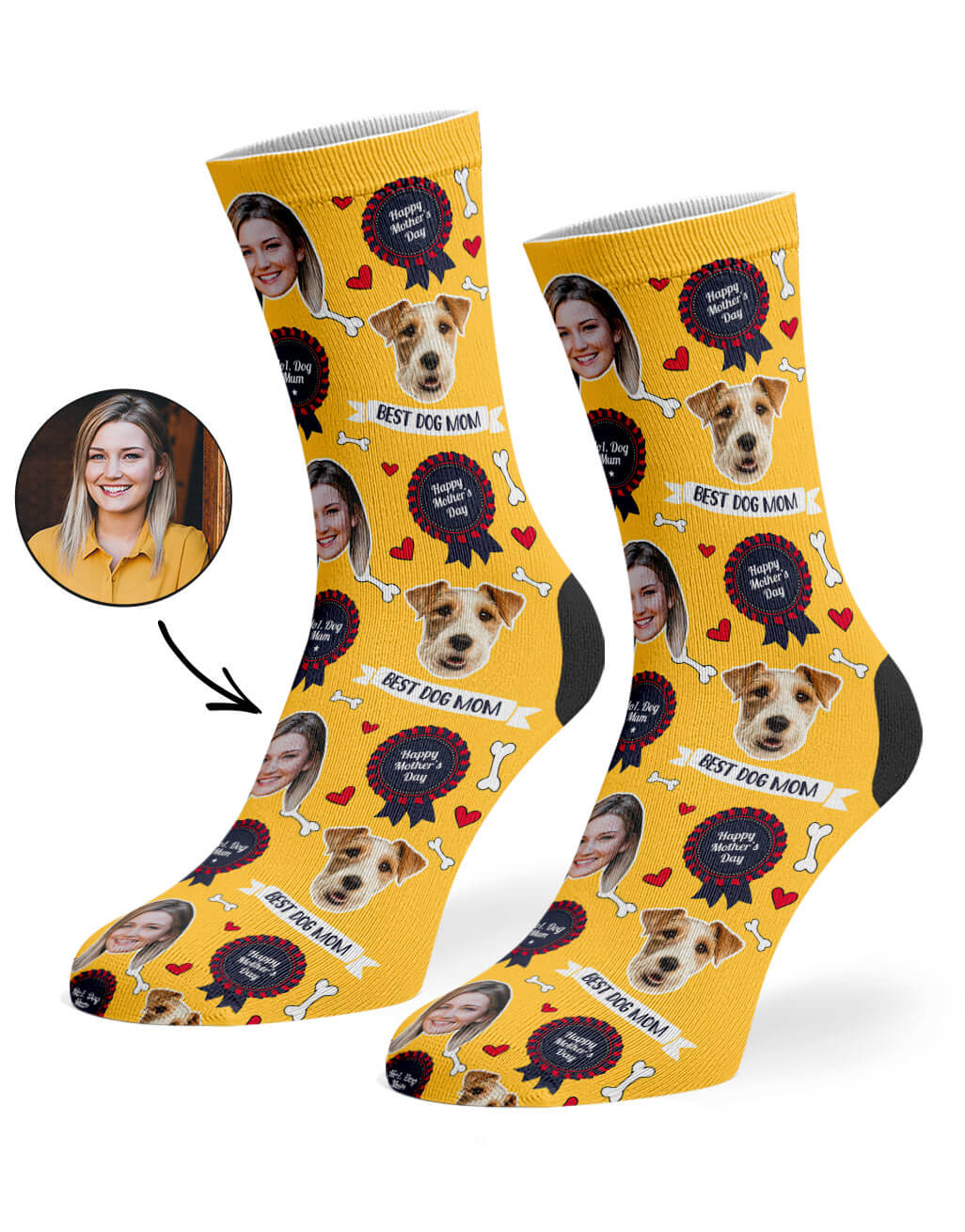 Best Dog Mom Custom Socks