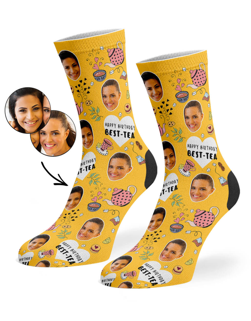 Happy Birthday Best-Tea Custom Socks