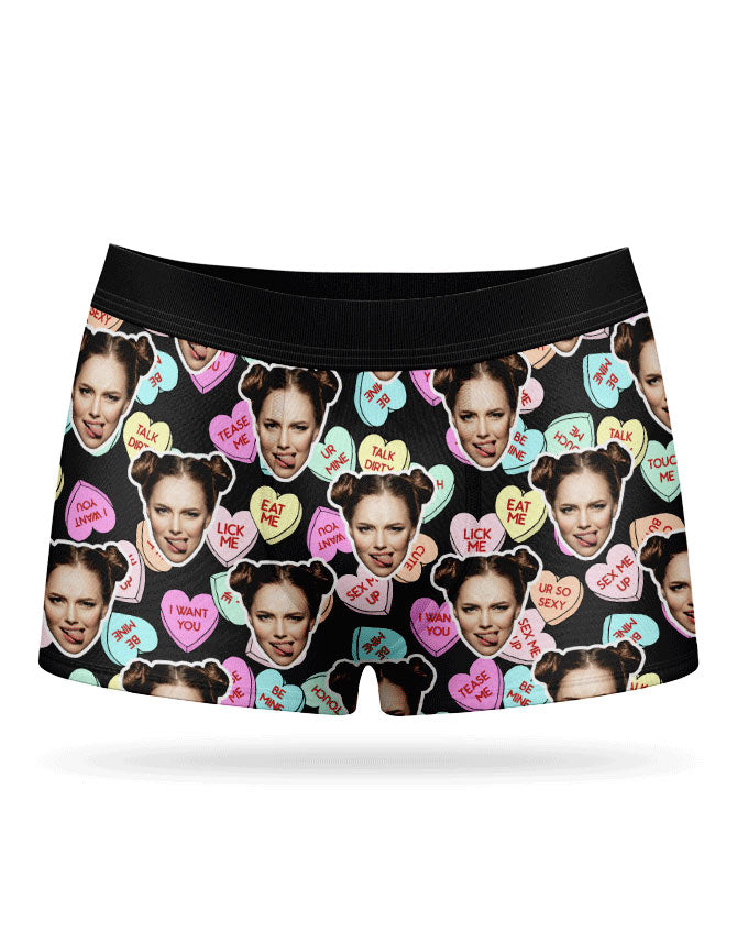 Naughty Love Hearts Custom Boxers