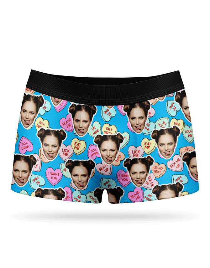 Naughty Love Hearts Custom Boxers