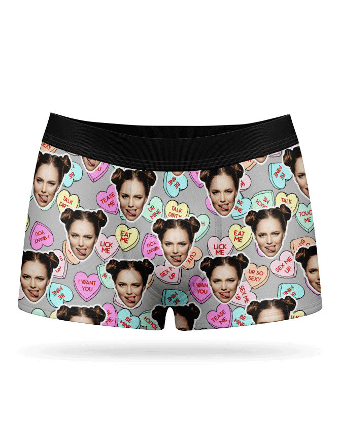Naughty Love Hearts Custom Boxers