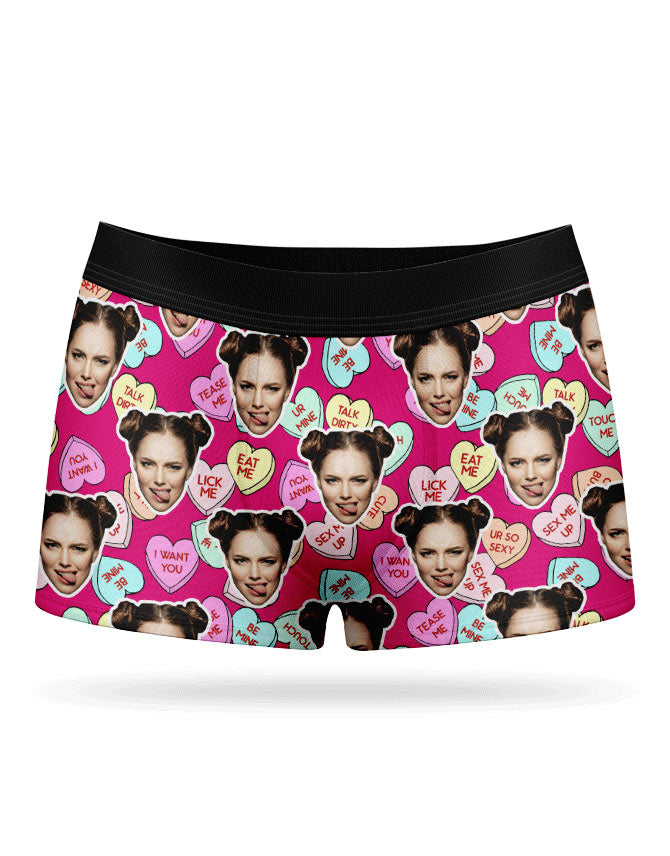 Naughty Love Hearts Custom Boxers