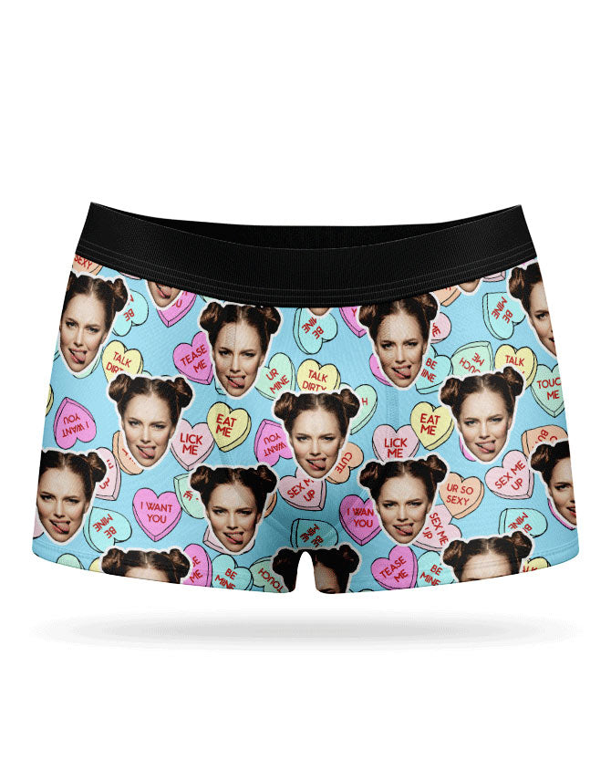 Naughty Love Hearts Custom Boxers