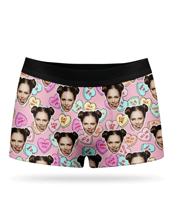 Naughty Love Hearts Custom Boxers