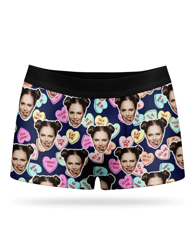 Naughty Love Hearts Custom Boxers