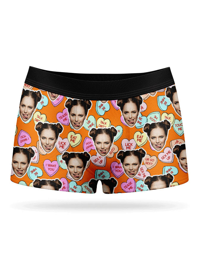 Naughty Love Hearts Custom Boxers