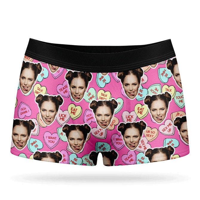 Naughty Love Hearts Custom Boxers