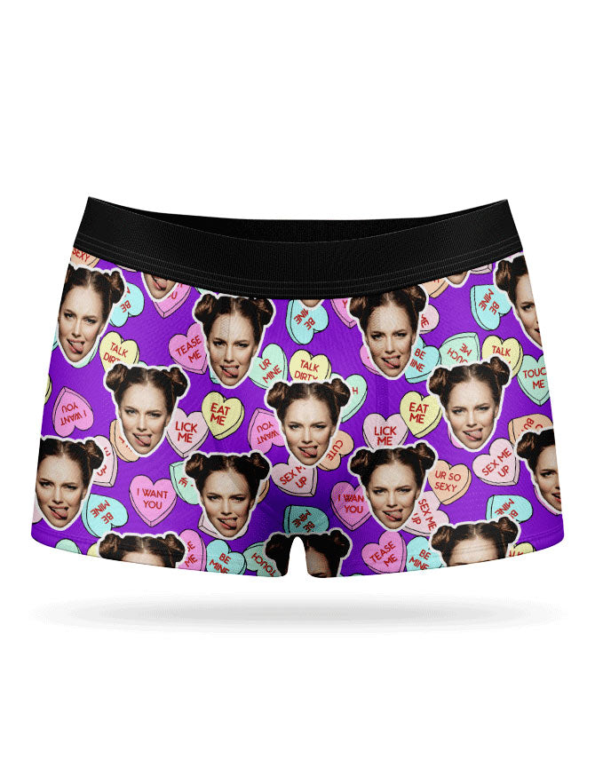 Naughty Love Hearts Custom Boxers