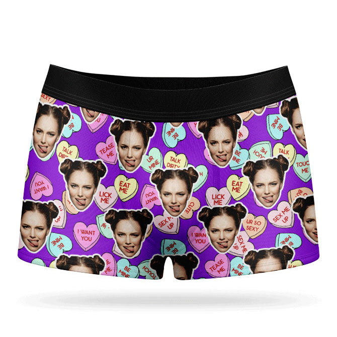 Naughty Love Hearts Custom Boxers