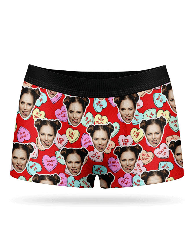 Naughty Love Hearts Custom Boxers