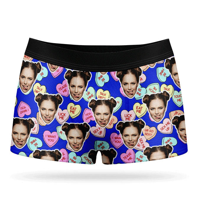 Naughty Love Hearts Custom Boxers