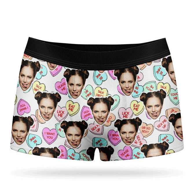Naughty Love Hearts Custom Boxers