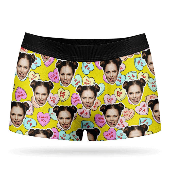 Naughty Love Hearts Custom Boxers
