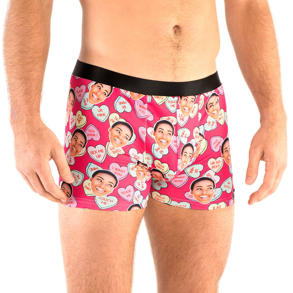 Naughty Love Hearts Custom Boxers