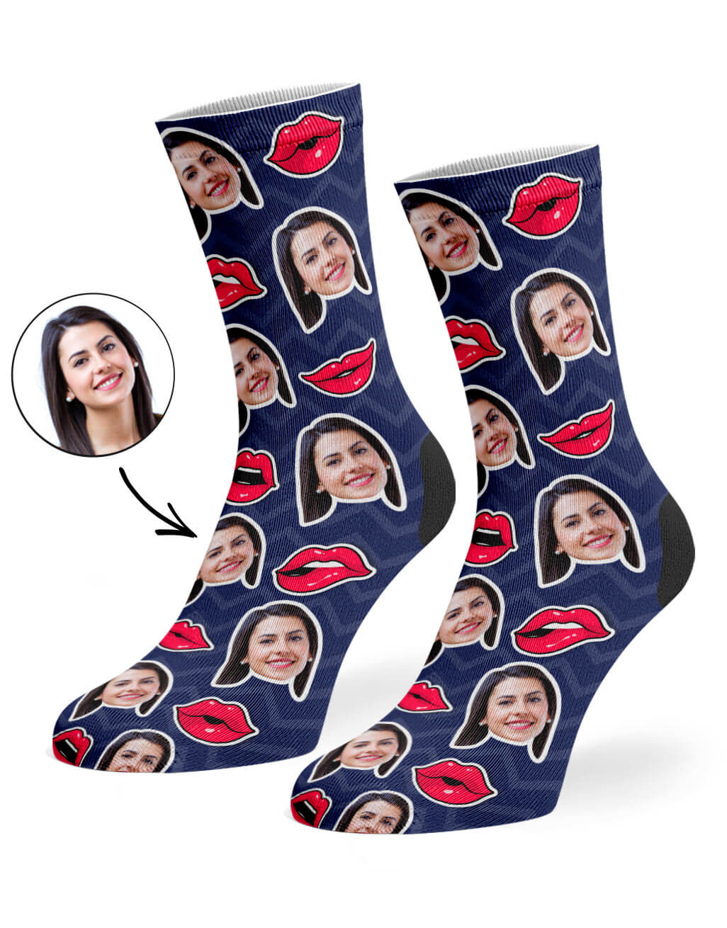 Comic Lips Custom Socks