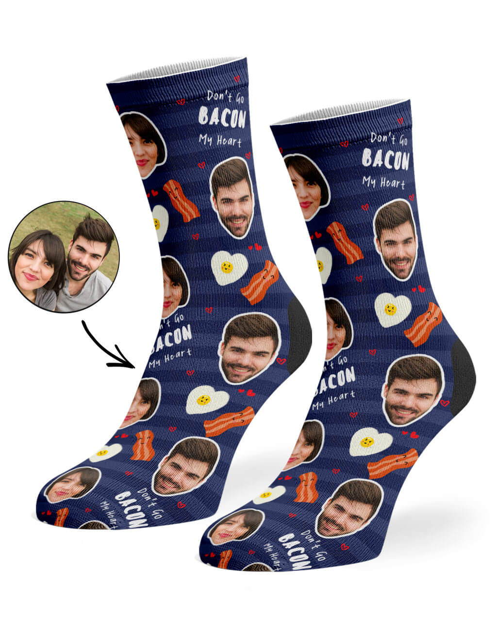 Don't Go Bacon My Heart Custom Socks