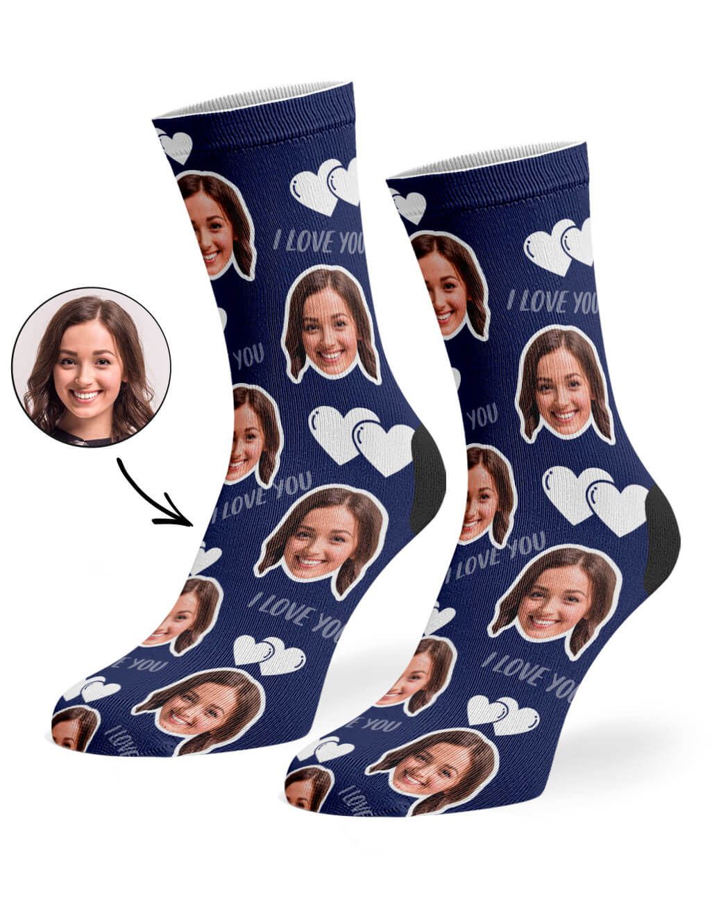I Love You Valentines Day Custom Socks