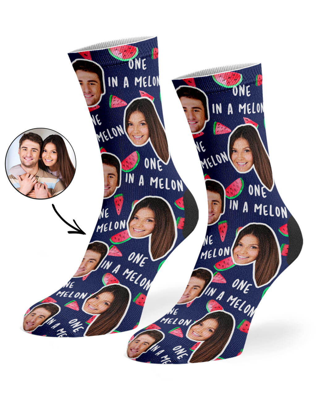One In A Melon Custom Socks
