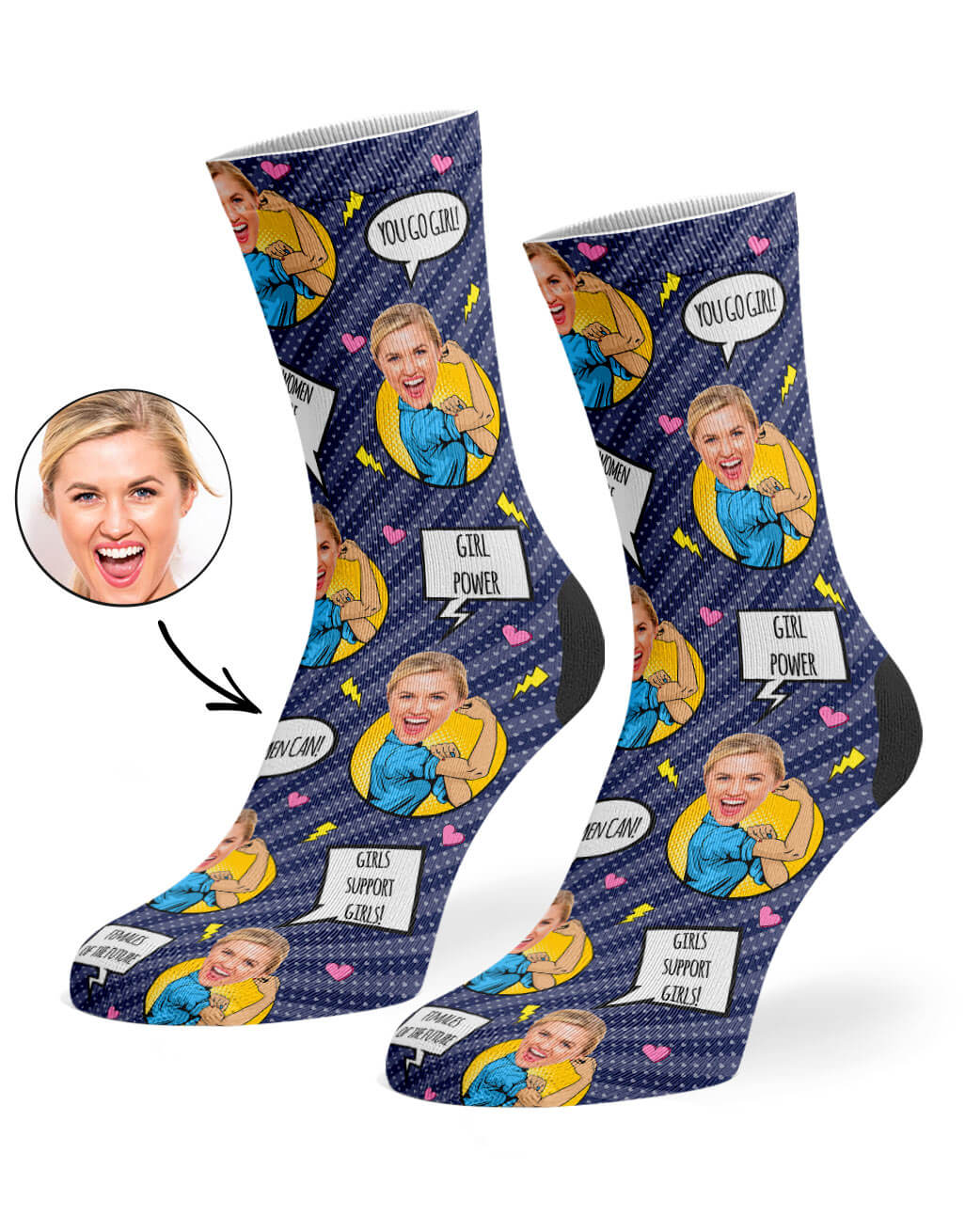 Strong Women Custom Socks