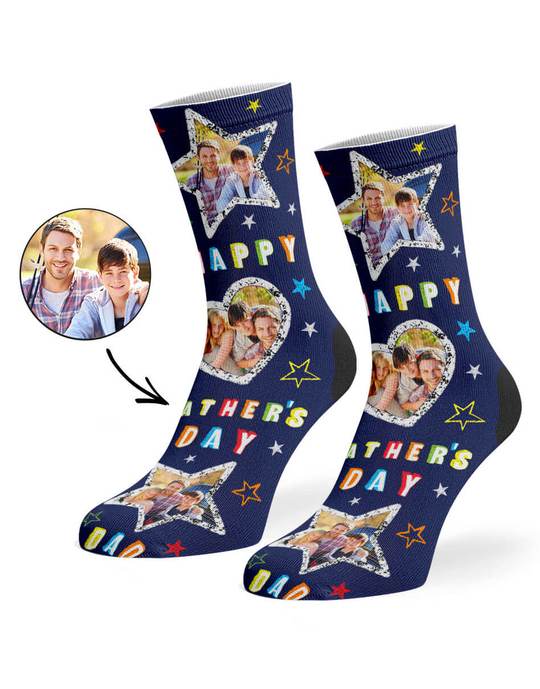 Father's Day Collage Custom Socks