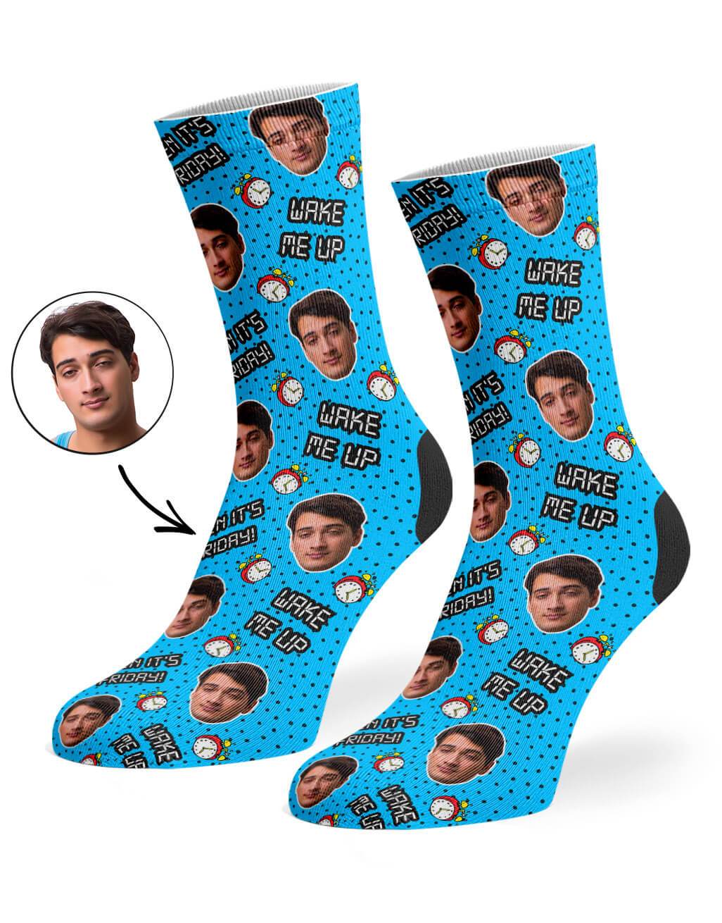 Wake Me Up When It's Friday Custom Socks