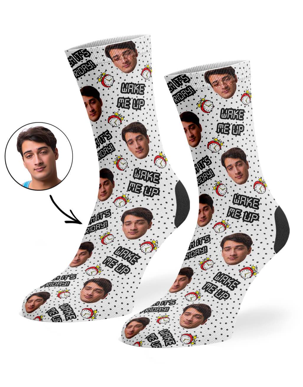 Wake Me Up When It's Friday Custom Socks