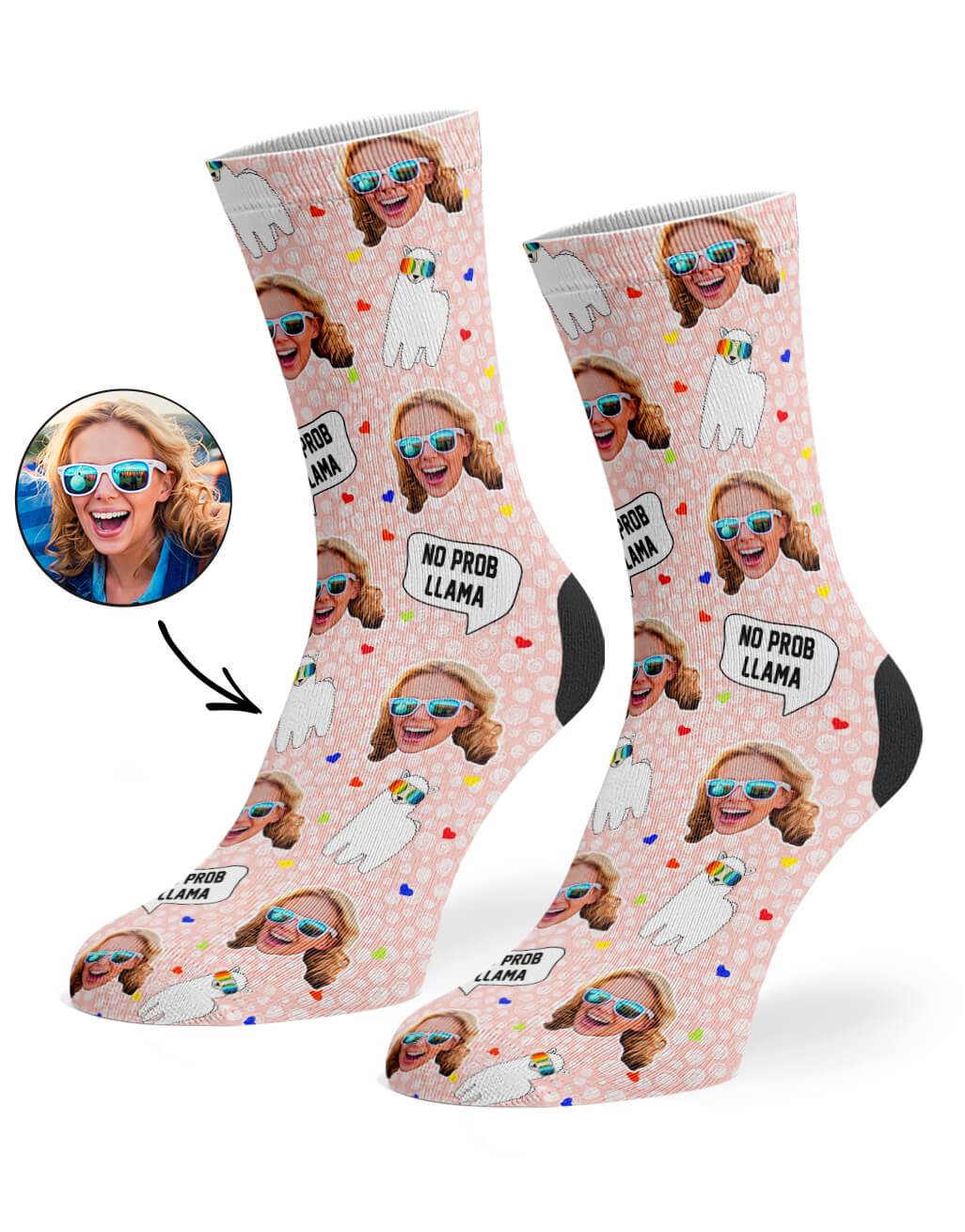 No Prob-Llama Custom Socks