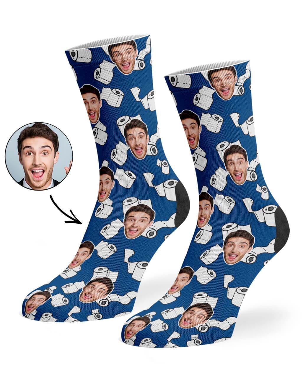 Toilet Roll Pattern Custom Socks