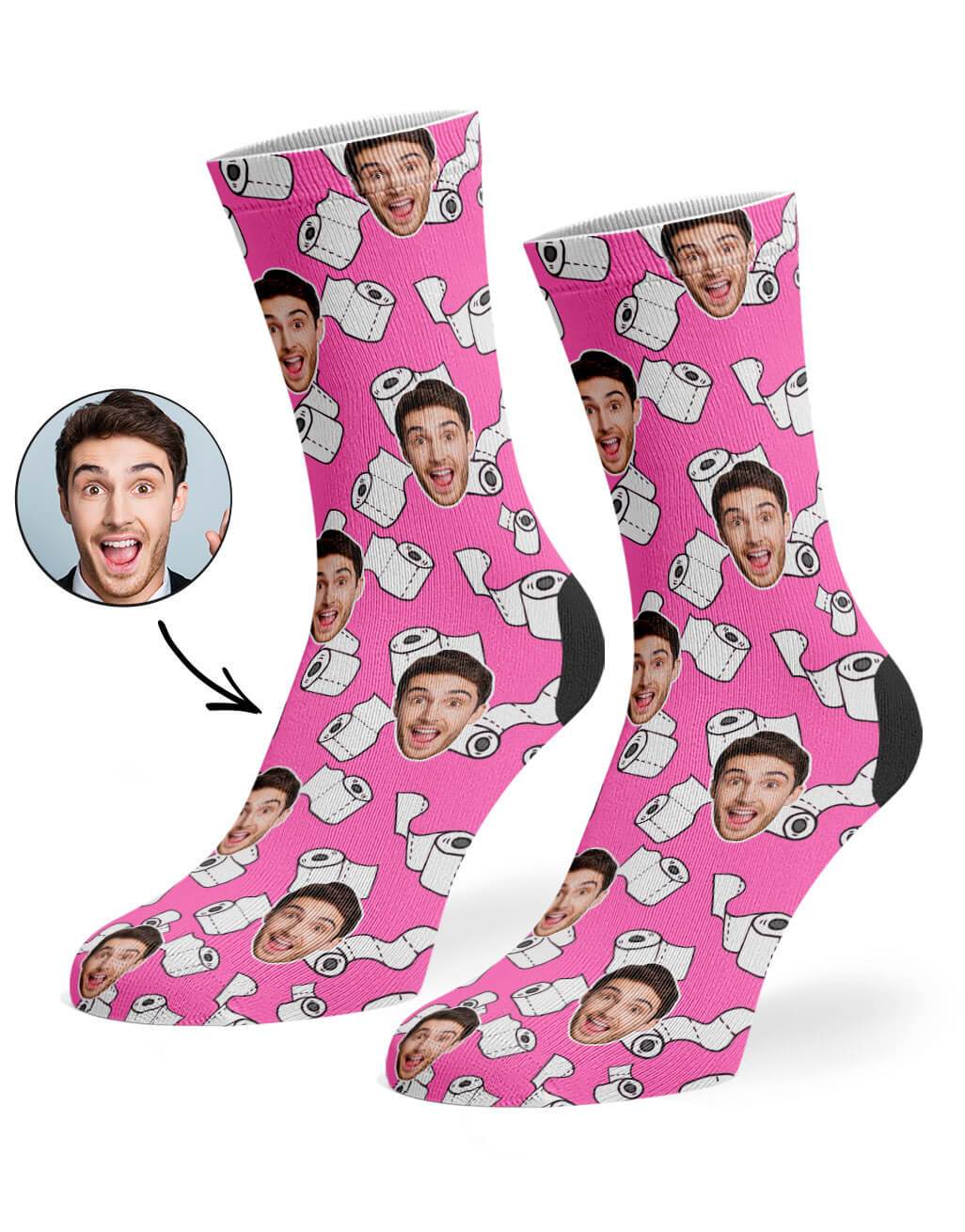 Toilet Roll Pattern Custom Socks