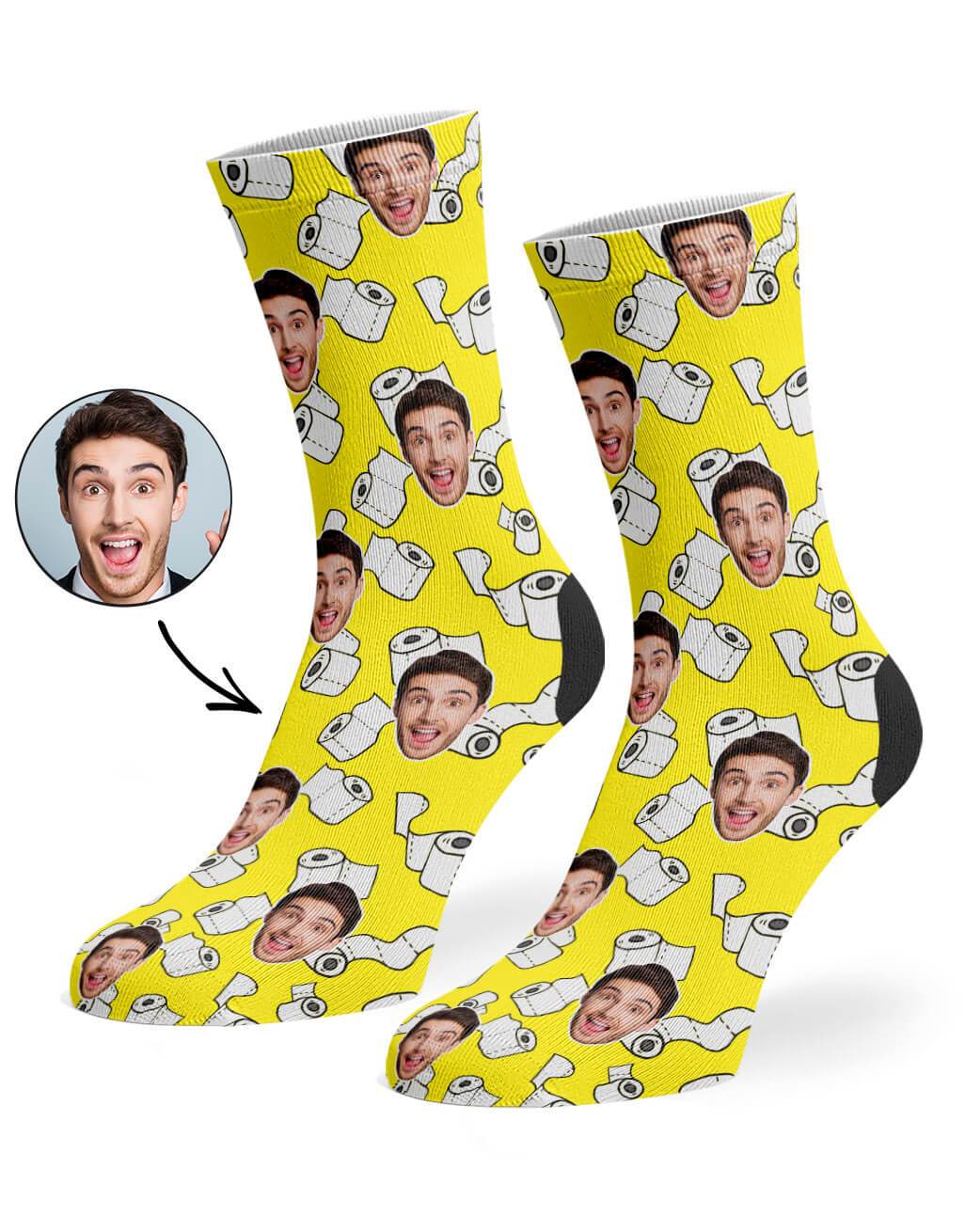 Toilet Roll Pattern Custom Socks