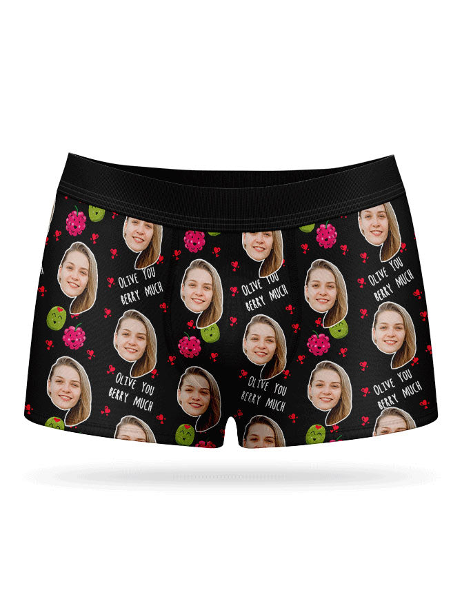 Olive You Berry Much Custom Boxers