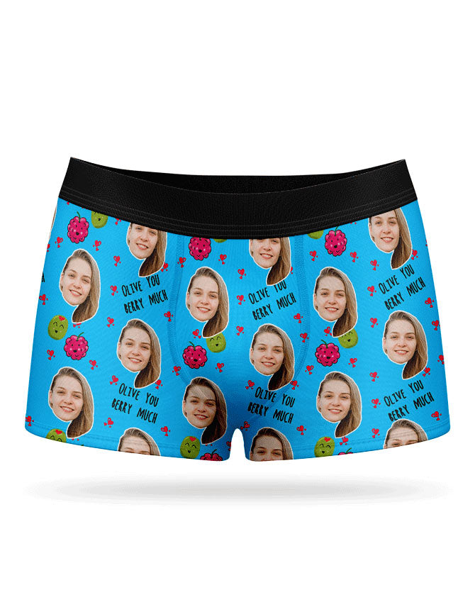 Olive You Berry Much Custom Boxers
