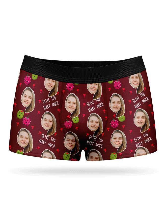 Olive You Berry Much Custom Boxers
