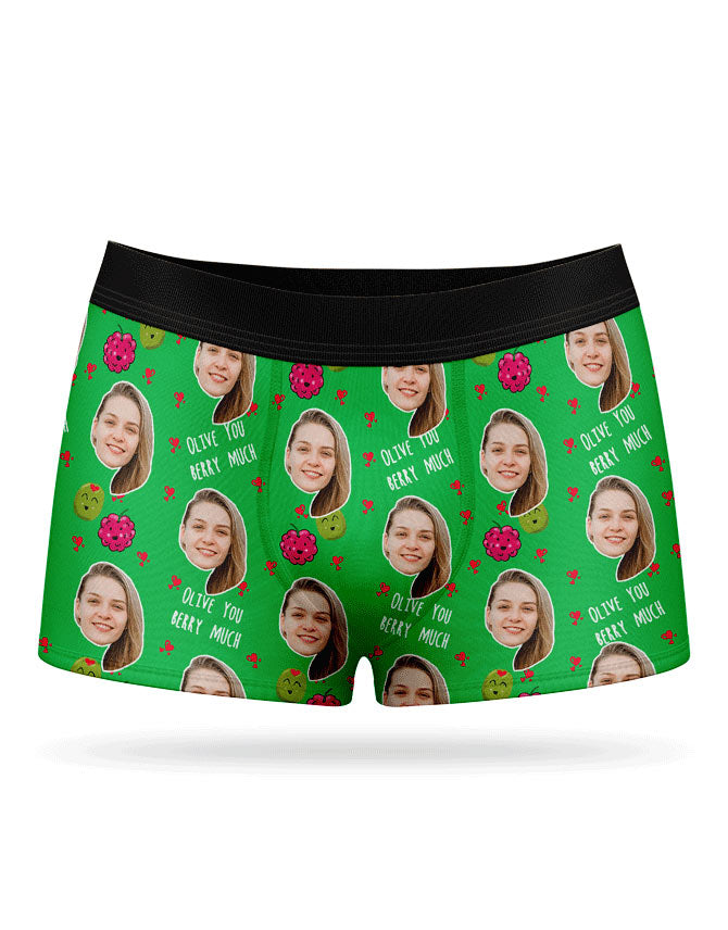 Olive You Berry Much Custom Boxers