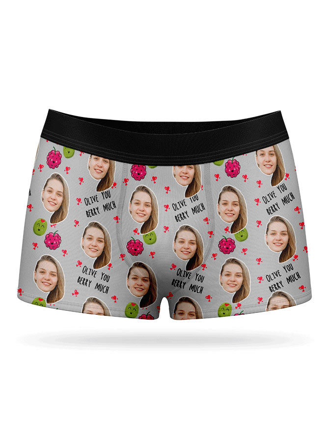Olive You Berry Much Custom Boxers
