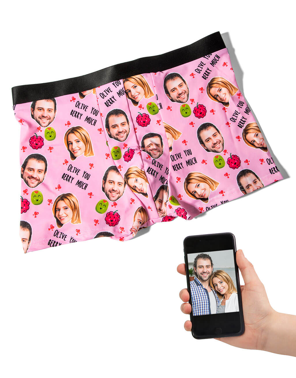 Olive You Berry Much Custom Boxers
