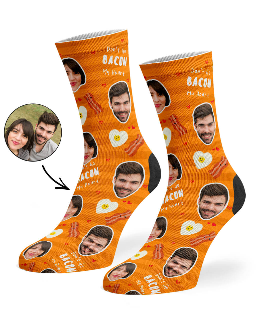 Don't Go Bacon My Heart Custom Socks