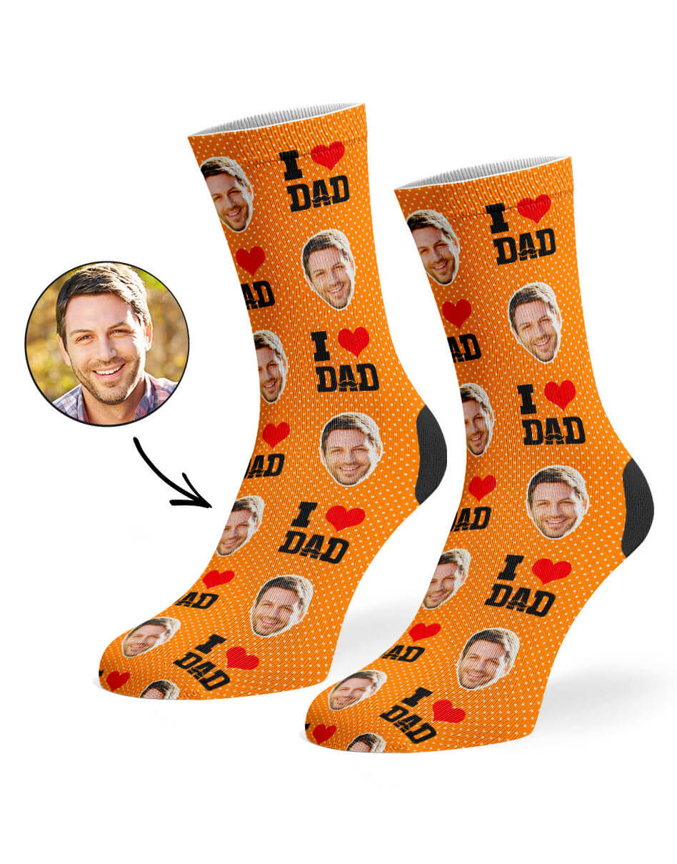 I Love Dad Custom Socks