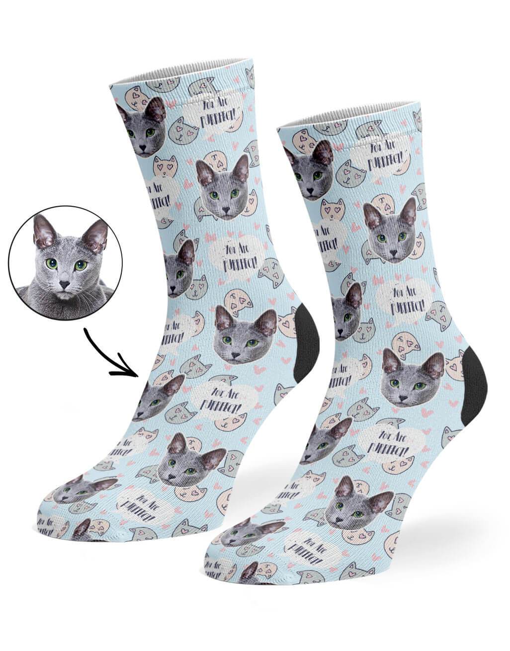 You Are Purrfect! Custom Socks
