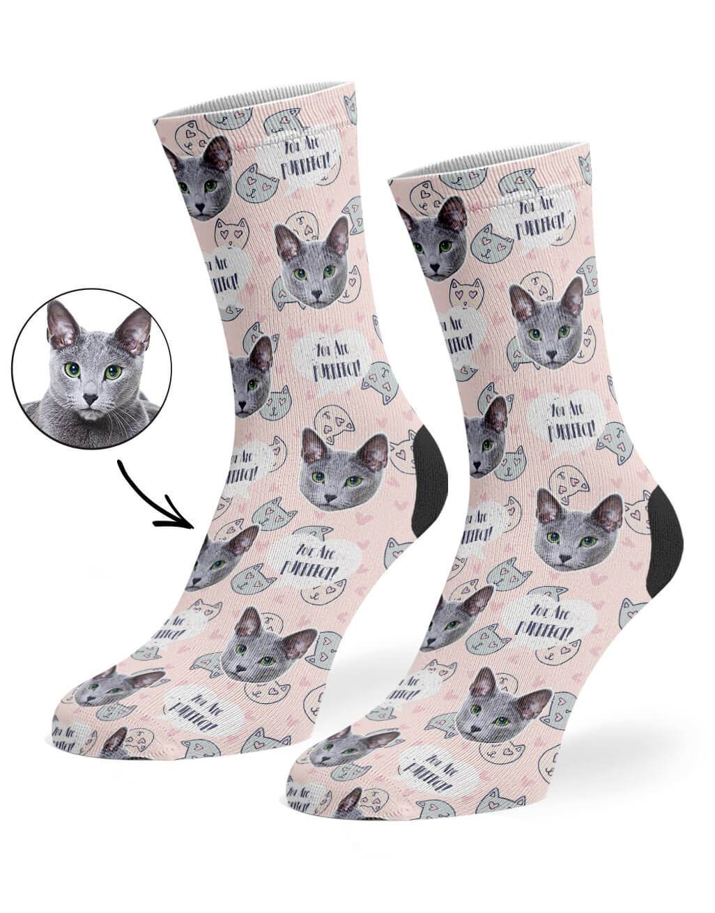 You Are Purrfect! Custom Socks