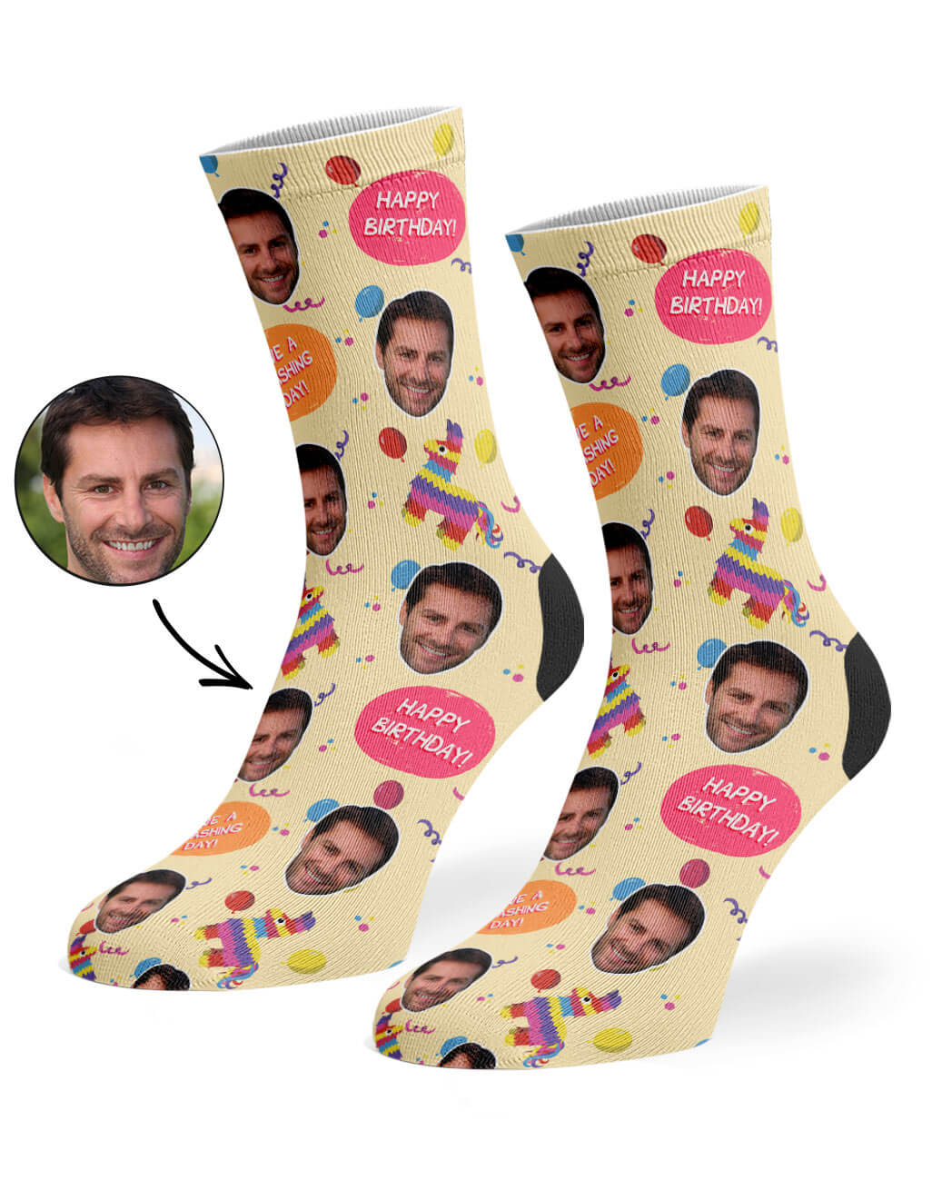 Pinata Birthday Custom Socks