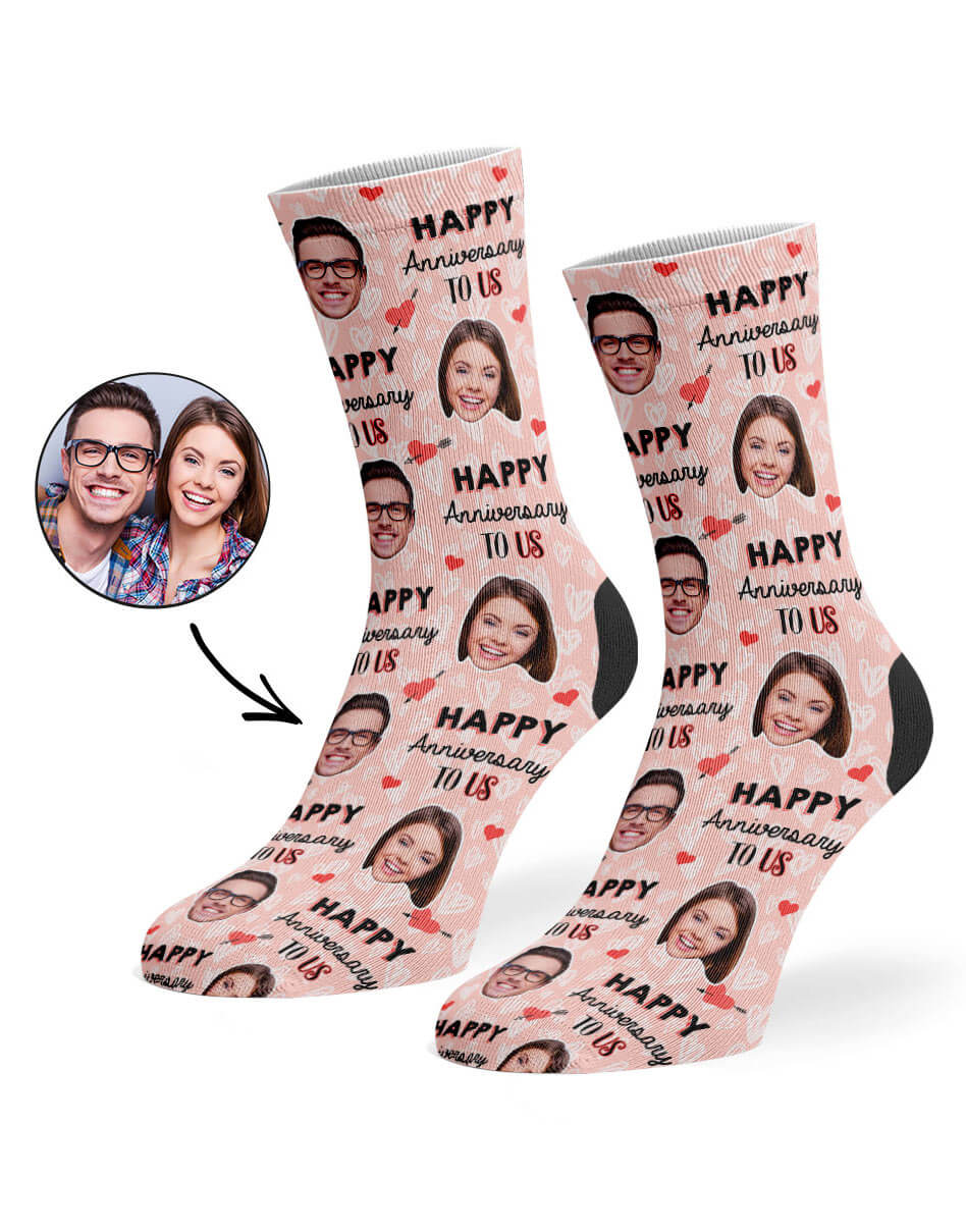 Happy Anniversary To Us Custom Socks