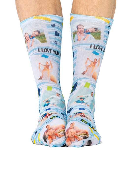 Photo Collage Dad Custom Socks