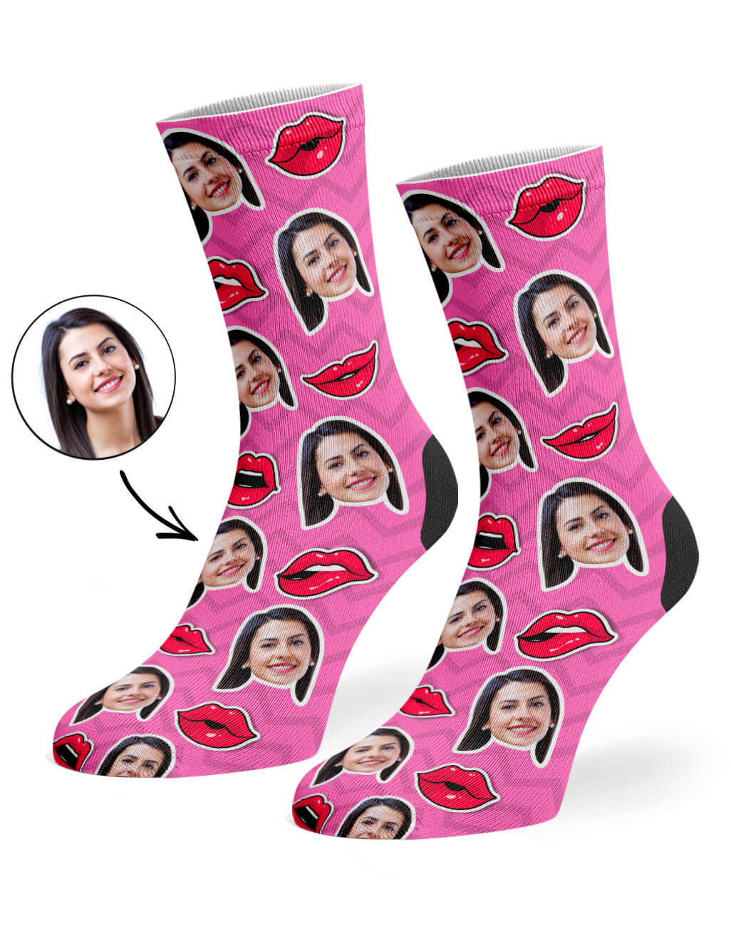 Comic Lips Custom Socks
