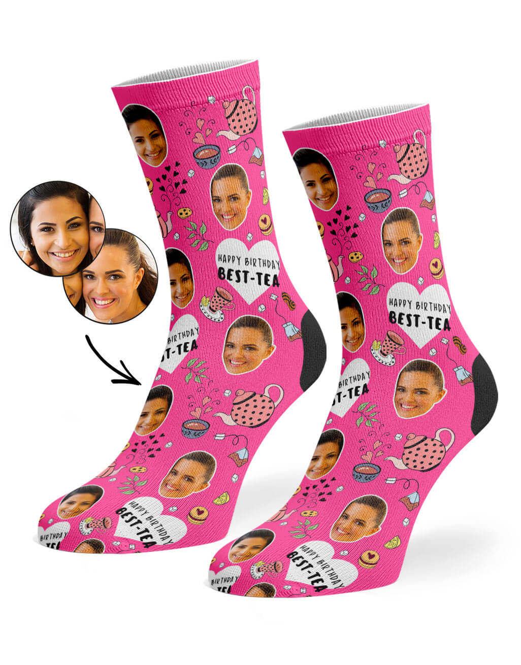 Happy Birthday Best-Tea Custom Socks